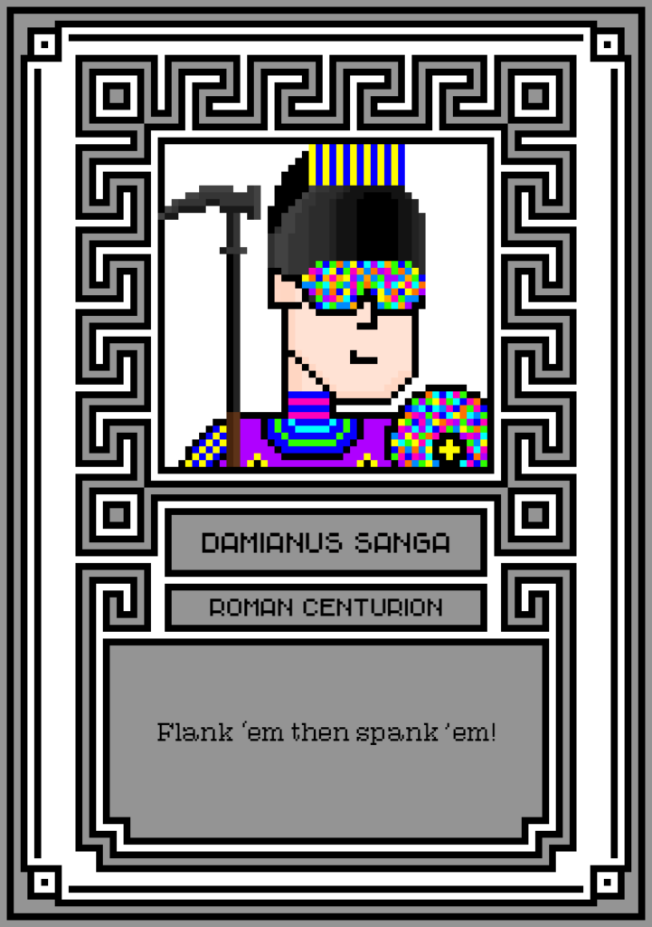 Damianus Sanga Roman Centurion WAX Card
